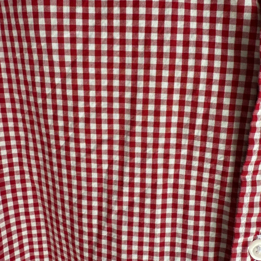 J.CREW Flex Washed Red Gingham Mens Long Sleeve Button‎ Down, XXL